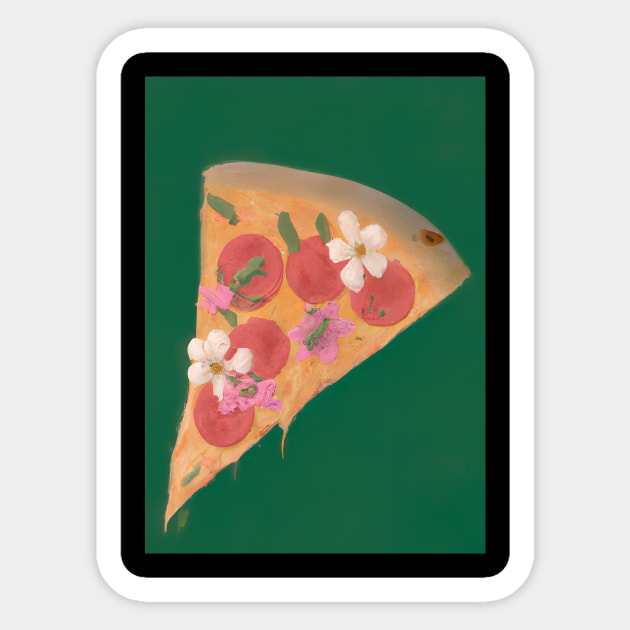 Floral Pizza Sticker by maxcode